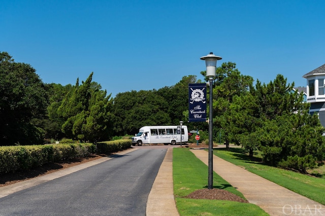 view of road with sidewalks