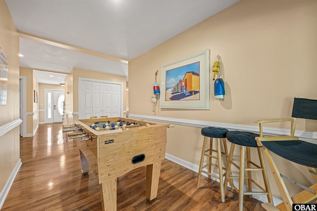106 Flight Dr Lot 4, Duck, NC 27949 - recreation room with baseboards and wood finished floors
