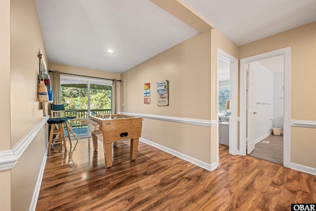 106 Flight Dr Lot 4, Duck, NC 27949 - game room featuring wood finished floors and recessed lighting