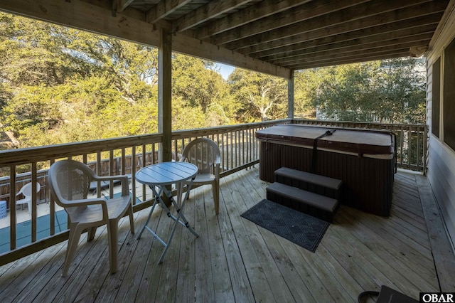 106 Flight Dr Lot 4, Duck, NC 27949 - deck featuring a hot tub