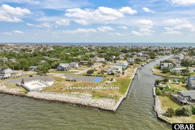 116 W Old Cove Rd Lot 1, Nags Head, NC 27959 - aerial view featuring a water view and a residential view