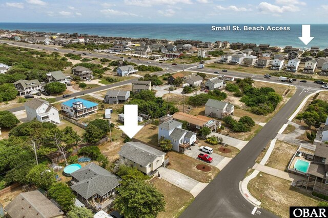 116 W Old Cove Rd Lot 1, Nags Head, NC 27959 - drone / aerial view with a water view and a residential view