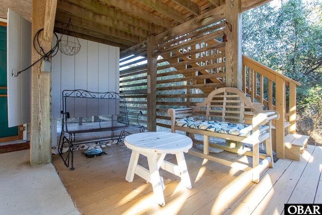 view of wooden terrace