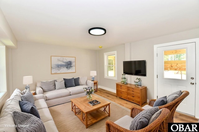 112 Mybet Ct Lot 100, Kill Devil Hills, NC 27948 - living area featuring light wood-type flooring and plenty of natural light