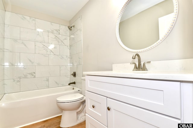 112 Mybet Ct Lot 100, Kill Devil Hills, NC 27948 - full bath with vanity, wood finished floors, and shower / bathtub combination
