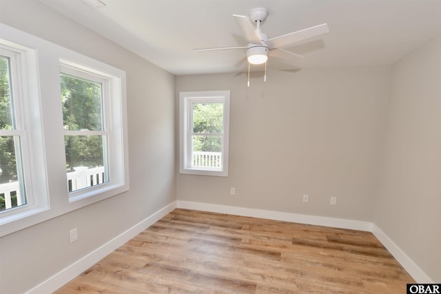 112 Mybet Ct Lot 100, Kill Devil Hills, NC 27948 - spare room featuring light wood finished floors and ceiling fan