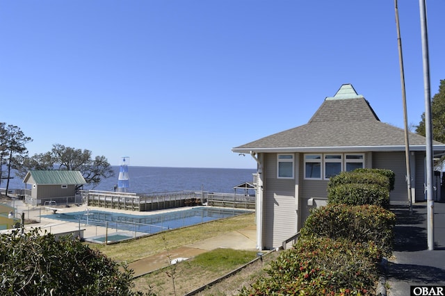 112 Mybet Ct Lot 100, Kill Devil Hills, NC 27948 - water view with a fenced backyard