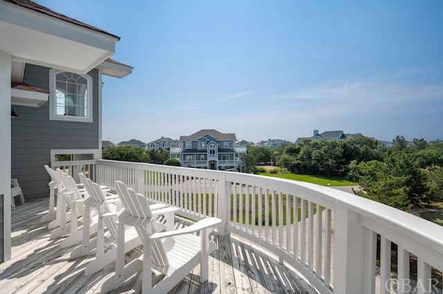 deck featuring a residential view