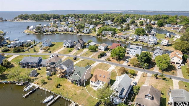 227 Outrigger Dr Lot 132, Kill Devil Hills, NC 27948 - aerial view featuring a water view and a residential view