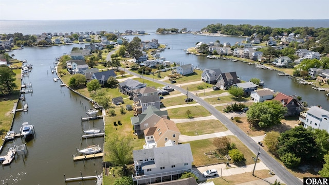 227 Outrigger Dr Lot 132, Kill Devil Hills, NC 27948 - drone / aerial view with a water view and a residential view
