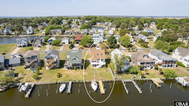 227 Outrigger Dr Lot 132, Kill Devil Hills, NC 27948 - aerial view with a residential view and a water view