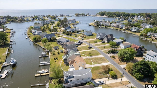 227 Outrigger Dr Lot 132, Kill Devil Hills, NC 27948 - bird's eye view featuring a residential view and a water view