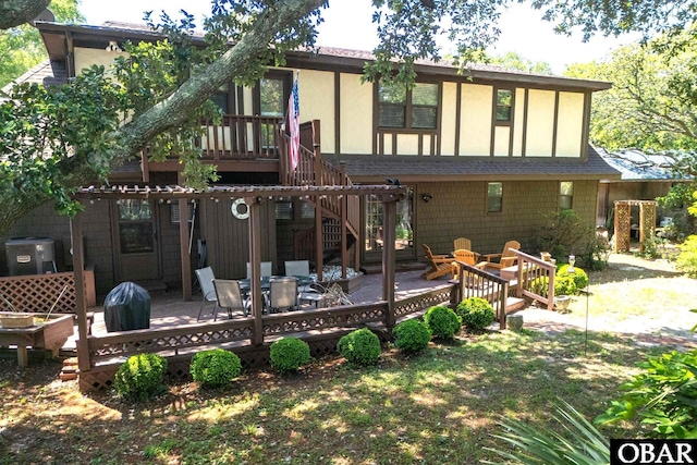 718 Canal Dr Lot 308, Kill Devil Hills, NC 27948 - rear view of property featuring a deck and stairs