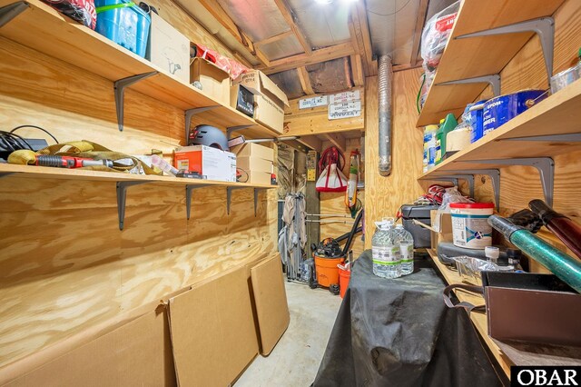 view of storage room