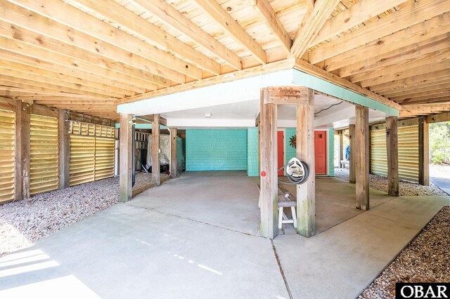 view of patio / terrace featuring a carport