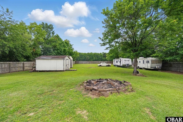 138 Swains Ln Lot 3, Barco, NC 27917 - view of yard with an outdoor fire pit