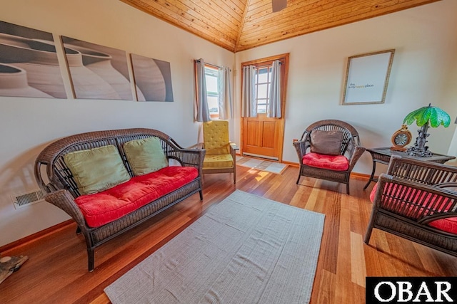 40191 Kiddy Ln Lot 13, Avon, NC 27915 - sitting room featuring wood finished floors, vaulted ceiling, and baseboards