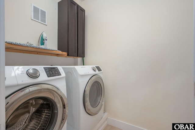 655 Pampas Ct Lot 162, Corolla, NC 27927 - laundry room featuring independent washer and dryer and cabinet space