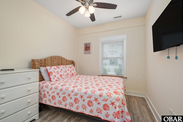 655 Pampas Ct Lot 162, Corolla, NC 27927 - bedroom featuring wood finished floors and ceiling fan