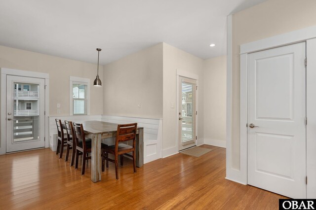 655 Pampas Ct Lot 162, Corolla, NC 27927 - dining room with light wood-style flooring, plenty of natural light, and recessed lighting