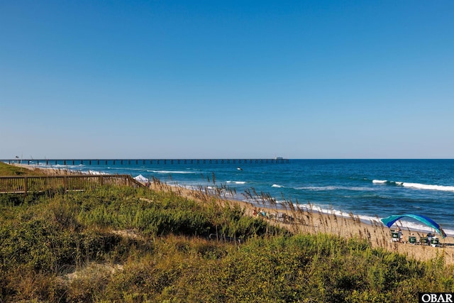 property view of water with a view of the beach