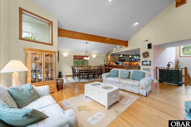 294 Hillcrest Dr Lot 20, Southern Shores, NC 27949 - living area featuring light wood-type flooring, recessed lighting, and baseboards
