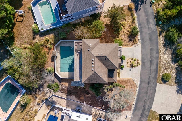 841 Golden Bluff Way Lot 336, Corolla, NC 27927 - aerial view of property and surrounding area with a pool area