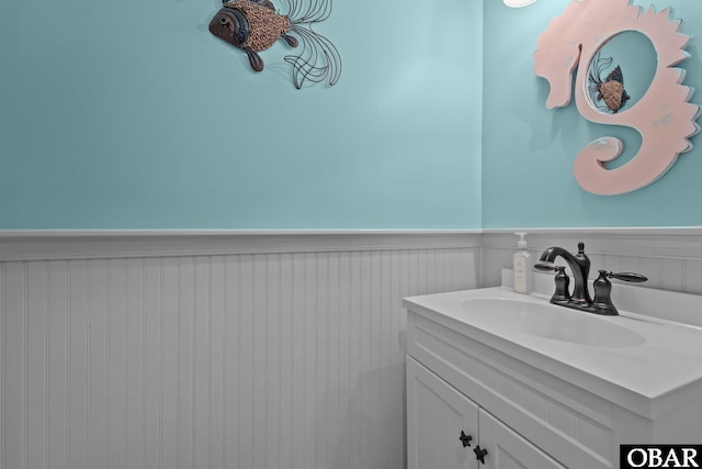 4121 W Whispering Winds Ct Lot 17, Nags Head, NC 27959 - bathroom featuring wainscoting and vanity