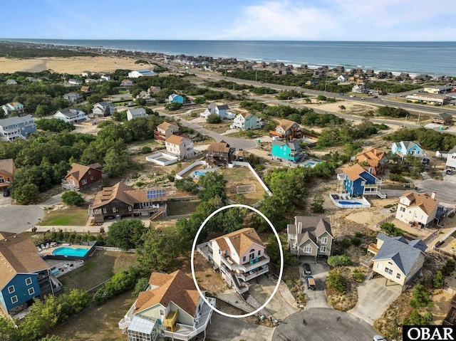 4121 W Whispering Winds Ct Lot 17, Nags Head, NC 27959 - aerial perspective of suburban area with a nearby body of water and a pool