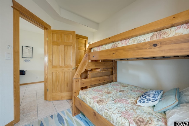 view of tiled bedroom