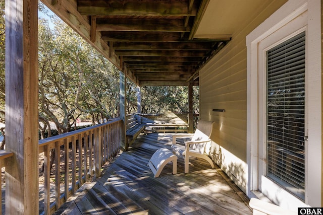 view of wooden terrace