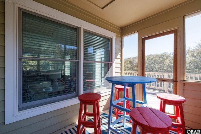 view of sunroom