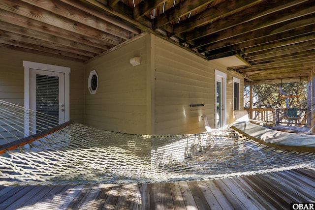 view of wooden terrace