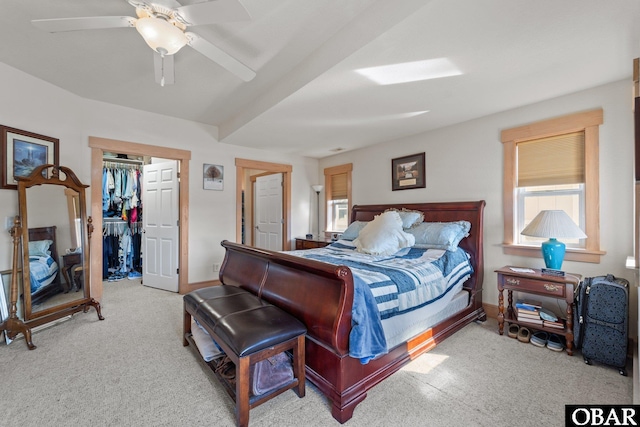 100F Mercedes Ct Unit F, Grandy, NC 27939 - carpeted bedroom featuring a closet, a ceiling fan, and baseboards