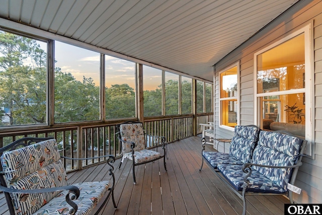 view of sunroom / solarium