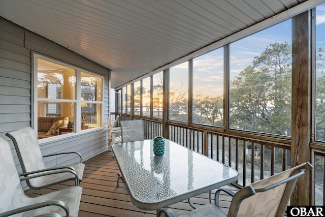 sunroom / solarium with a wealth of natural light