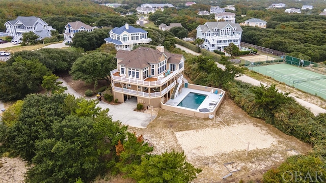 drone / aerial view featuring a residential view