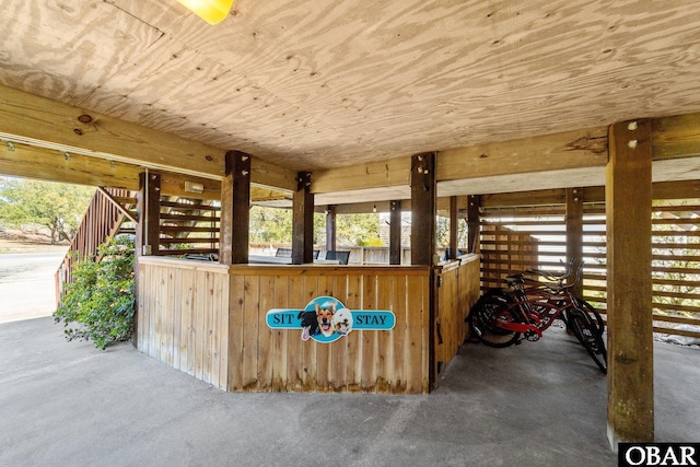 view of horse barn