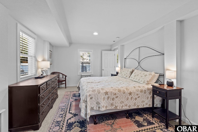 1017 Corolla Dr Lot 52, Corolla, NC 27927 - bedroom featuring multiple windows, baseboards, light carpet, and recessed lighting