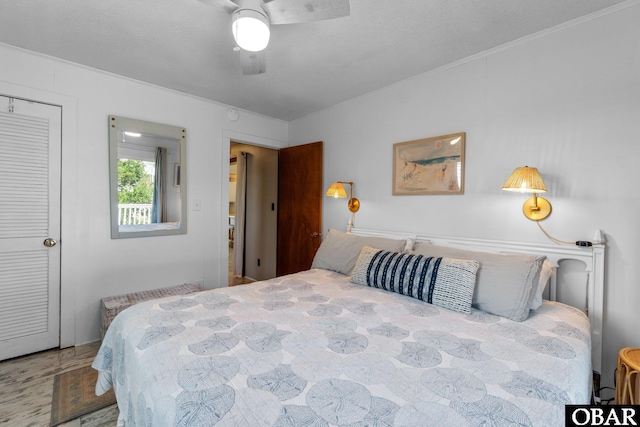 1017 Corolla Dr Lot 52, Corolla, NC 27927 - bedroom with a ceiling fan and ornamental molding