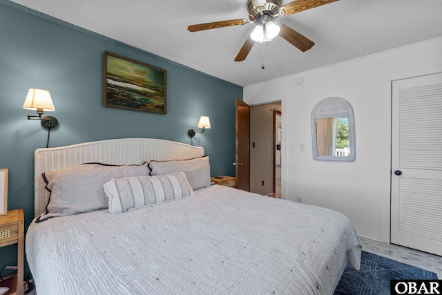 1017 Corolla Dr Lot 52, Corolla, NC 27927 - bedroom with ceiling fan and a closet