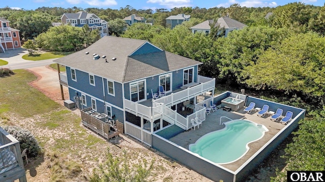 1017 Corolla Dr Lot 52, Corolla, NC 27927 - drone / aerial view of a pool area