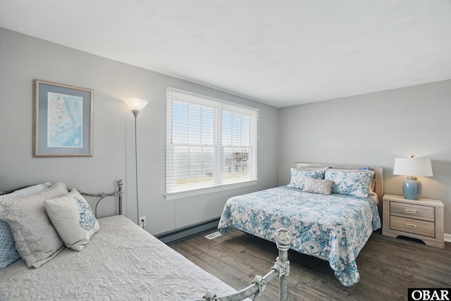 184 Tabernacle Ln, Aydlett, NC 27916 - bedroom with baseboard heating and wood finished floors