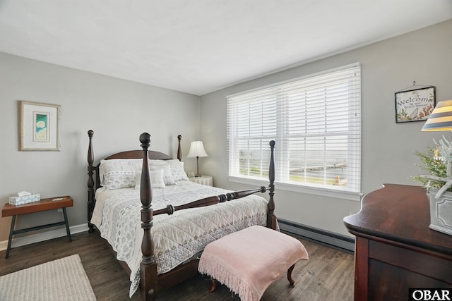184 Tabernacle Ln, Aydlett, NC 27916 - bedroom featuring baseboard heating and wood finished floors