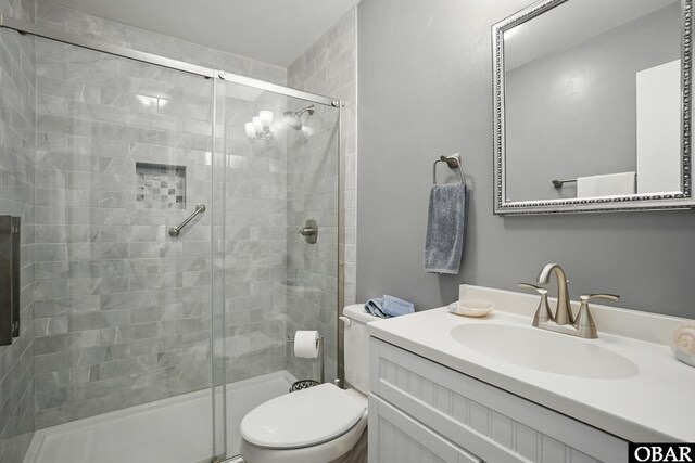 184 Tabernacle Ln, Aydlett, NC 27916 - bathroom with a shower stall and vanity