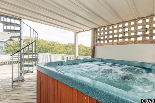 630 Skimmer Ct Lot 20, Corolla, NC 27927 - deck featuring a hot tub