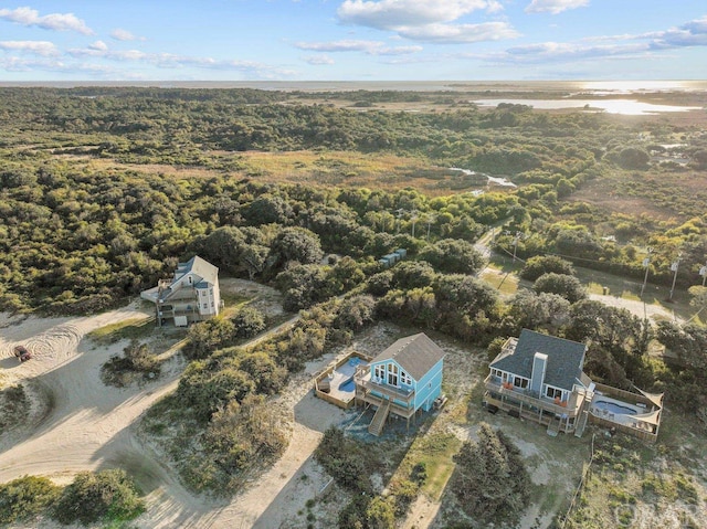 drone / aerial view with a view of trees