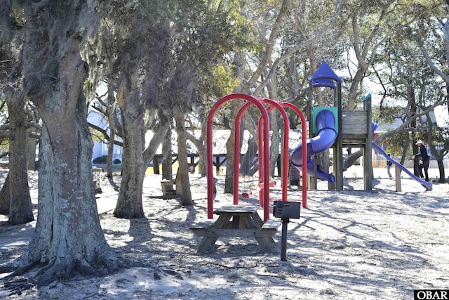view of community jungle gym