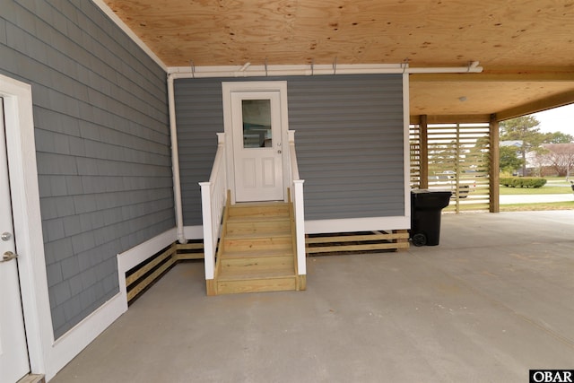 view of doorway to property