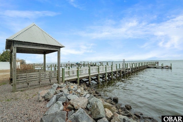121 Bayside Dr Lot # 71, Moyock, NC 27958 - dock with a water view and a gazebo